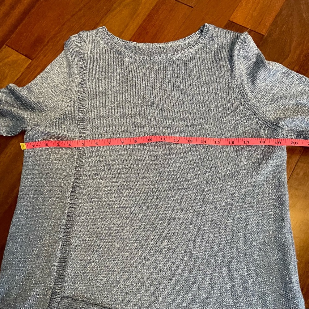 Chico's Blue Crew Neck Sweater Soft Knit - Picture 4 of 6